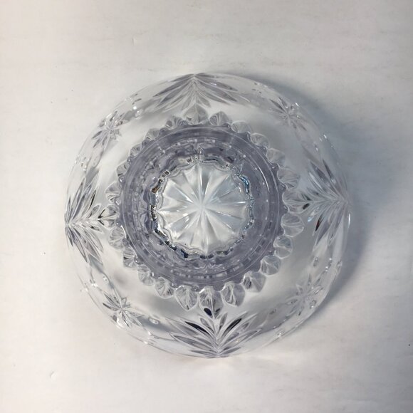 Mikasa Christmas Night Footed Bowl Trees Stars Etching 4" High 6" Diameter - Picture 3 of 7